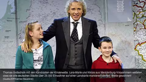 ZDF Wetten dass, Landkartenwette ZDF Wetten dass, Landkartenwette